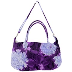 Queen Anne s Lace With Purple Leaves Removal Strap Handbag