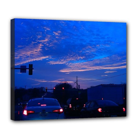 Blue Highway Deluxe Canvas 24  X 20  (stretched) by okhismakingart