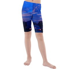 Blue Highway Kids  Mid Length Swim Shorts by okhismakingart