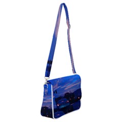 Blue Highway Shoulder Bag With Back Zipper by okhismakingart