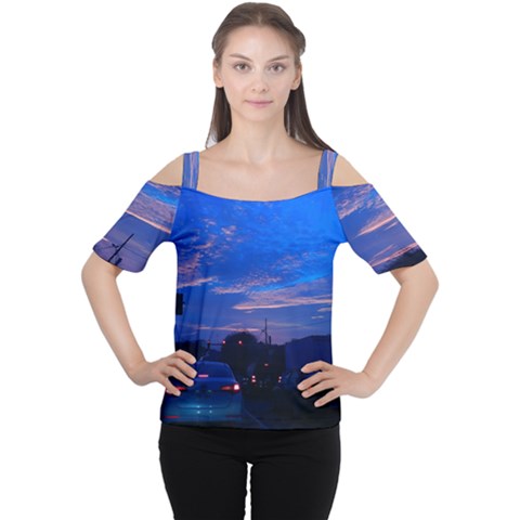 Blue Highway Cutout Shoulder Tee by okhismakingart