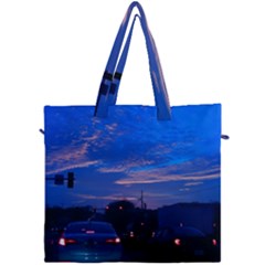 Blue Highway Canvas Travel Bag by okhismakingart