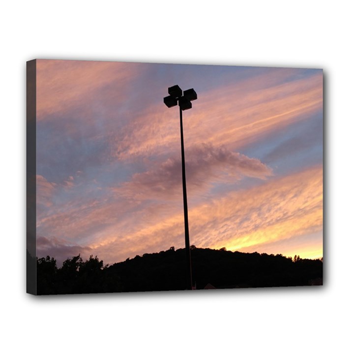 Parking Lot Sunset Canvas 16  x 12  (Stretched)