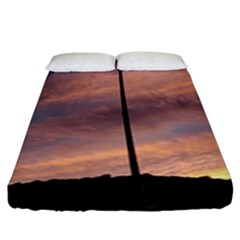 Parking Lot Sunset Fitted Sheet (king Size) by okhismakingart