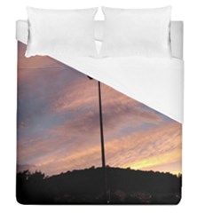 Parking Lot Sunset Duvet Cover (queen Size) by okhismakingart