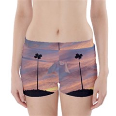 Parking Lot Sunset Boyleg Bikini Wrap Bottoms by okhismakingart