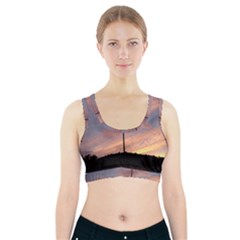 Parking Lot Sunset Sports Bra With Pocket by okhismakingart