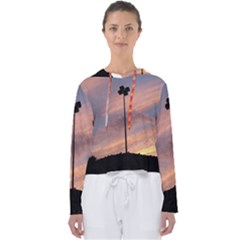 Parking Lot Sunset Women s Slouchy Sweat by okhismakingart