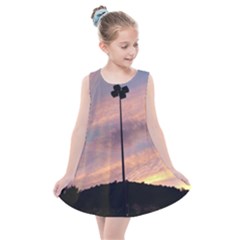 Parking Lot Sunset Kids  Summer Dress by okhismakingart