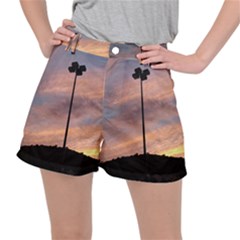 Parking Lot Sunset Stretch Ripstop Shorts by okhismakingart