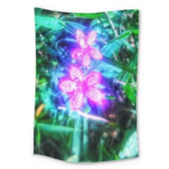 Glowing Flowers Large Tapestry