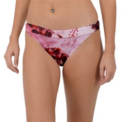 Red Sunflowers Band Bikini Bottom