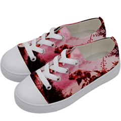 Red Sunflowers Kids  Low Top Canvas Sneakers