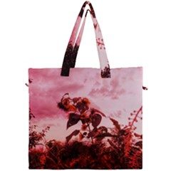 Red Sunflowers Canvas Travel Bag by okhismakingart