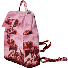 Red Sunflowers Buckle Everyday Backpack by okhismakingart