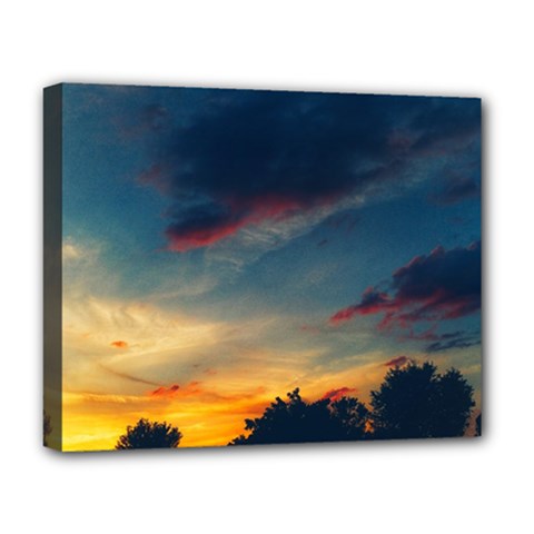 Muted Sunset Deluxe Canvas 20  X 16  (stretched) by okhismakingart