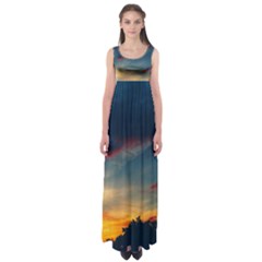 Muted Sunset Empire Waist Maxi Dress by okhismakingart