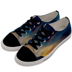 Muted Sunset Men s Low Top Canvas Sneakers by okhismakingart