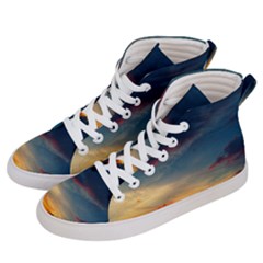 Muted Sunset Women s Hi-top Skate Sneakers by okhismakingart