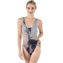 Hazy Thistles High Leg Strappy Swimsuit View1