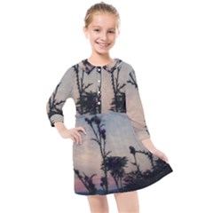 Hazy Thistles Kids  Quarter Sleeve Shirt Dress by okhismakingart