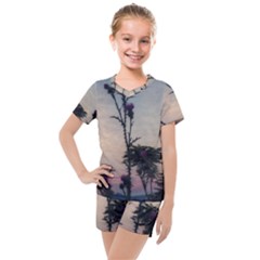 Hazy Thistles Kids  Mesh Tee And Shorts Set