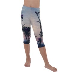 Hazy Thistles Kids  Lightweight Velour Capri Leggings 