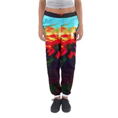 Neon Cone Flower Women s Jogger Sweatpants by okhismakingart