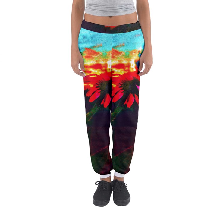 Neon Cone Flower Women s Jogger Sweatpants