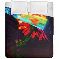 Neon Cone Flower Duvet Cover Double Side (california King Size) by okhismakingart