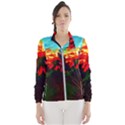 Neon Cone Flower Women s Windbreaker View1