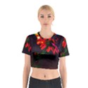 Neon Cone Flower Cotton Crop Top View1