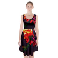 Neon Cone Flower Racerback Midi Dress by okhismakingart