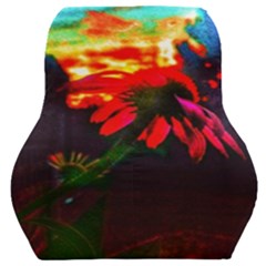 Neon Cone Flower Car Seat Back Cushion  by okhismakingart