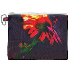 Neon Cone Flower Canvas Cosmetic Bag (xxl) by okhismakingart