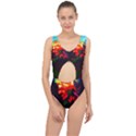 Neon Cone Flower Center Cut Out Swimsuit View1