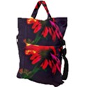 Neon Cone Flower Fold Over Handle Tote Bag View2