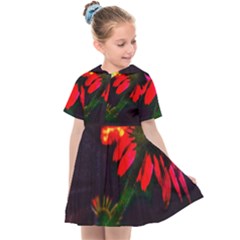 Neon Cone Flower Kids  Sailor Dress by okhismakingart