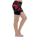 Neon Cone Flower Lightweight Velour Yoga Shorts View3