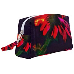 Neon Cone Flower Wristlet Pouch Bag (large)