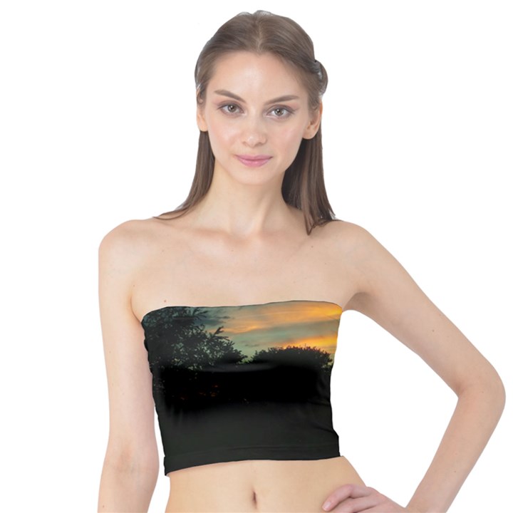 Pale Orange Sunset Tube Top