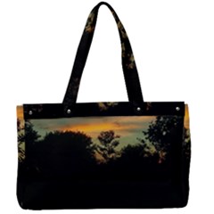 Pale Orange Sunset Canvas Work Bag