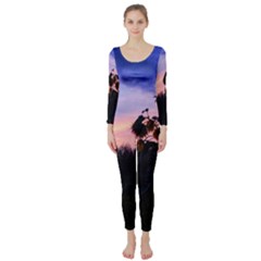 Sunflower Sunset Ii Long Sleeve Catsuit by okhismakingart