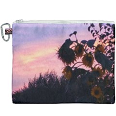 Sunflower Sunset Ii Canvas Cosmetic Bag (xxxl) by okhismakingart