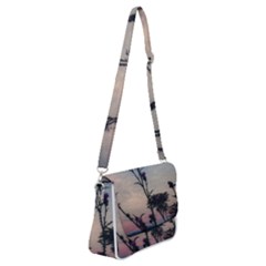 Hazy Thistles Shoulder Bag With Back Zipper