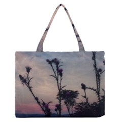 Hazy Thistles Zipper Medium Tote Bag by okhismakingart