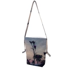 Hazy Thistles Folding Shoulder Bag by okhismakingart