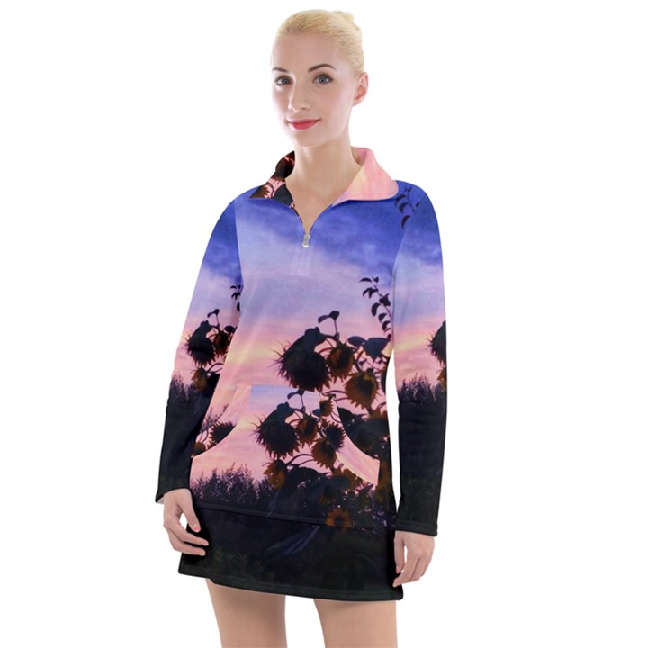 Sunflower Sunset II Women s Hoodie Dress