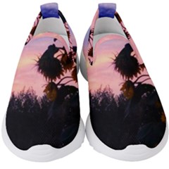 Sunflower Sunset Ii Kids  Slip On Sneakers by okhismakingart