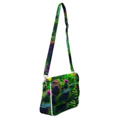 Bur Flowers Shoulder Bag With Back Zipper